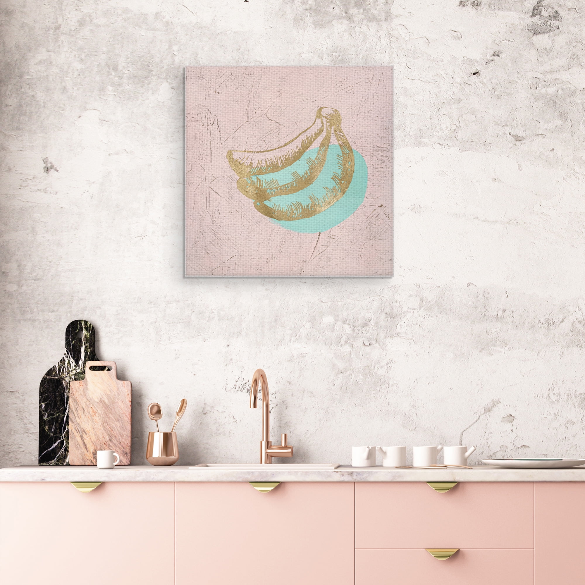 Masterpiece Art Gallery Golden Banana By Stephano Altamura Canvas Art Print 24" x 24"