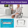 thumbnail image 5 of KEKOY Heavy Duty Shower Chair with Back and Arms, Extra Large Suction Cups, 550lbs Shower Chair for Inside Shower, FSA/HSA Adjustable Bath Chair for Elderly, 5 of 9