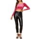 thumbnail image 2 of INSPIRAR CHIC Blusas Cortas de Terciopelo de Manga Larga sin Hombros Sólidas para Mujeres L Fucsia, 2 of 7