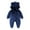 Navy-2, variant on Baby Onesies Star Onesie Long Sleeve Zipper Bear Ear Hooded Romper Snowsuit Girl Outfits 3-6 Months
