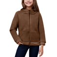 thumbnail image 2 of Caqnni Polar Fleece Jacket Hoodie for Toddler Boys,Toddler Zip Up Hoodie,Toddler Girls Boys Polar Fleece Jacket Hoody Jacket Zip Up Bear Ears Coat Warm Winter Outwear (11-12 Years,Coffee), 2 of 5