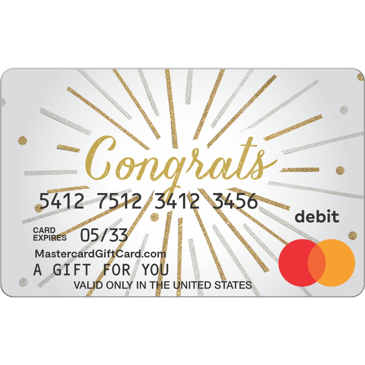 Mastercard® $20-$500 Congrats Burst eGift Card (Plus $6.84 Purchase Fee) [Email Delivery]