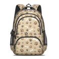 thumbnail image 2 of Brown Dog Paw Footprint Bone Backpack for School,Cute School Bag,Schoolbag with Adjustable Shoulder Straps & Padded Back,16.9 Inch, 2 of 5
