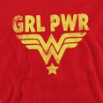 thumbnail image 2 of Wonder Woman Girl Power Yellow ADULT COTTON/POLY CREWNECK SWEATSHIRT - TRUE RED - 4X, 2 of 4