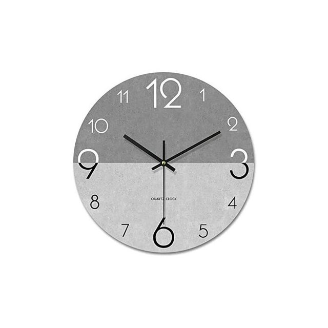 Reloj de pared sin tictac, relojes de pared modernos, 12 pulgadas, 30 cm, segunda mano de arrastre, bonito accesorio y decoración para el hogar JFHHH pequeña