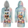 thumbnail image 3 of Happy Birthday Cute Puppy Pomeranian with Cake Gifts Party Hat All Over Print 3D Hooded Duffle Toggle Coat Pom Dog Lover Gifts - 00029, 3 of 6