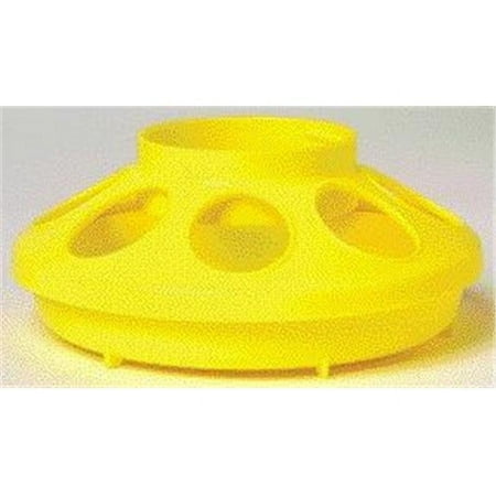 UPC: 0084369153317 | Little Giant Plastic Feeder Base (1 Quart) Heavy Duty Plastic Water Tray Base for Container (Yellow) (Item No. 806YELLOW)