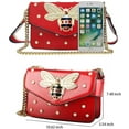thumbnail image 4 of Famous Family Empire Leather Crossbody Bag, Pink, 4 of 10
