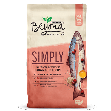 Purina beyond simply salmon & whole brown rice recipe adult dry cat food, 6 lb