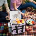 thumbnail image 5 of FORMRS Insulated Cooler Bag 24 Cans Capacity Soft Leakproof Lunch Box with Side Pockets, Pastel Purple Marble Pattern, 5 of 7