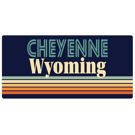 

Cheyenne Wyoming 5 x 2.5-Inch Fridge Magnet Retro Design