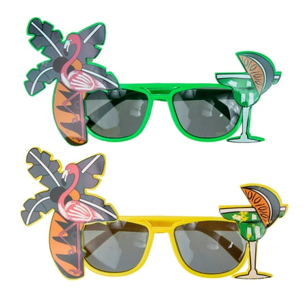 

NUOLUX 2pcs Hawaiian Style Glasses Beach Style Eyewares Festival Party Supplies
