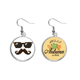thumbnail image 1 of Gafas de sol barba Hombre pixel Pendiente del lóbulo de la joyería del pendiente de la hoja del otoño Unbranded M, 1 of 3