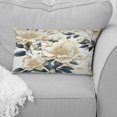 thumbnail image 4 of Designart "Serene Poppies in White and Blue" Floral Printed Throw Pillow, 4 of 5