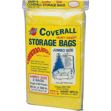 Warp Brothers CB-60 Banana Bags 4-Count Storage Bags, 60-Inch by 108-Inch