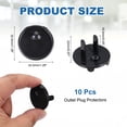 thumbnail image 2 of Uxcell 10 Pack Outlet Covers Proofing, Electrical Safety Plug Covers Outlets Socket Proof Caps Easy Install Plug Power Sockets Protectors for 3-Prong Wall Plate, Black, 2 of 6