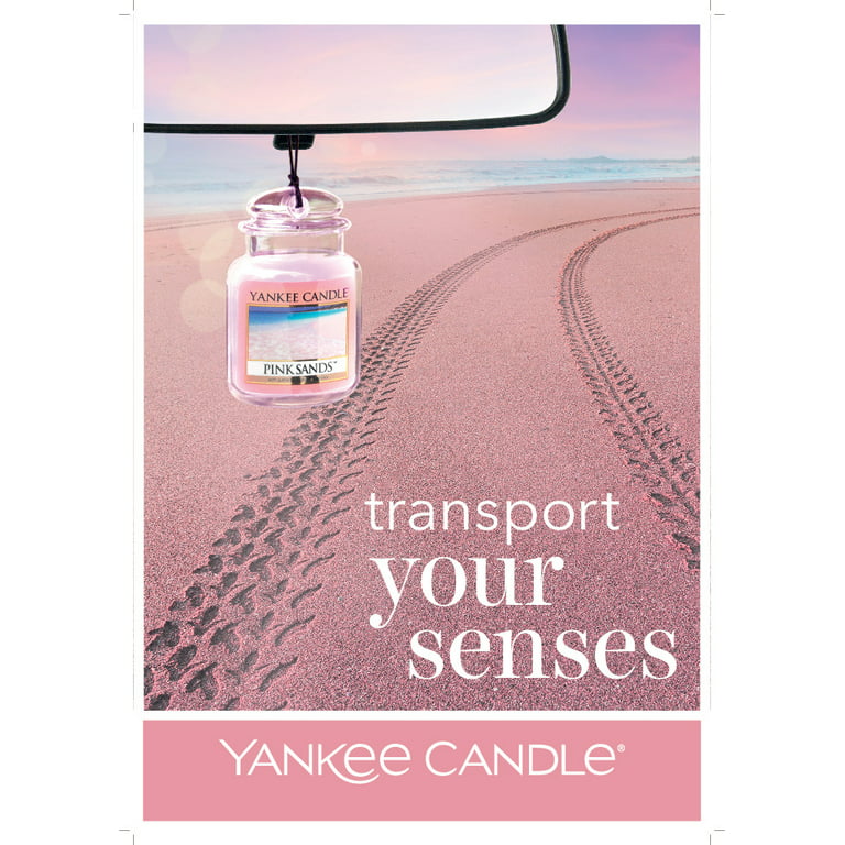 Car Freshener/diffuser Pink Sands yankee Type Hanging Wood and Glass Jar  Scented Freshie Aroma Diffuser 