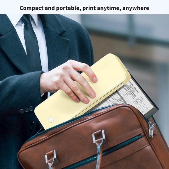 Portable Printers Wireless for Travel, Thermal Inkless Printer, Support 8.5" X 11" Thermal Paper(Yellow)