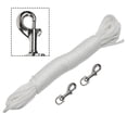 thumbnail image 4 of CHENGSI 38 Feet Flag Pole Halyard Rope Kit with 2 Clips, 6mm Nylon Rope, Snap Hooks for Garden Decoration, Flagpole Accessories, Outdoor Use, Government, School, Corporate (Black), 4 of 8