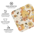 thumbnail image 4 of Disketp Groovy Floral Funny Coasters,6 Pcs Leather Coasters With Holder, Perfect Housewarming Hostess Gifts,Protect Furniture From Water Marks Scratch And Damage, 4 of 9