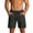 Gray, variant on Mens Workout Running Shorts Inseam, Quick Dry Nylon Spandex Casual Athletic Shorts with Pockets, Khaki,Size XL
