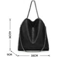 thumbnail image 5 of JUYGO Vegan Leather Hobo Bag for Women PU Leather Shoulder Bag Large Handbag Totes Trendy Chain Purse Top Handle Bag, 5 of 7
