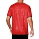thumbnail image 3 of INSPIRE CHIC Camiseta de fiesta con lentejuelas metálicas de manga corta para hombres XL roja, 3 of 5