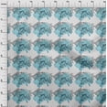 thumbnail image 3 of oneOone Cotton Poplin Teal Blue Fabric Text|Leopard Skin & Texture Watercolor Dress Material Fabric Print Fabric By The Yard 42 Inch Wide, 3 of 4