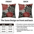 thumbnail image 4 of Black Red Pillow Covers 16X16 Inch Set of 2, Spring Summer Floral Dahlia Flower Cream Decorative Throw Pillow Covers Outdoor Modern Farmhouse Cushion Case for Home Couch Sofa Bed Decor, 4 of 5