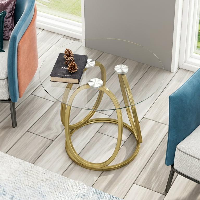Modern glass end tables hot sale