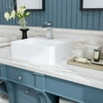 thumbnail image 2 of MEJE 14-Inch Bathroom Above Counter Vessel Sink,Ceramic White Rectangle Art Basin,Wash Basin for Small Bathroom, 2 of 9