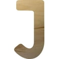 thumbnail image 1 of Wood Letter Unfinished Craft, 16'' Tall Wooden Alphabet Letter J, Paintable VBS, 1 of 3