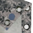 thumbnail image 4 of Ambesonne Nature Grommet Curtain, Art Botanical Floral Pattern, 50"x60", Charcoal Grey Pale Grey, 4 of 5