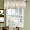 thumbnail image 3 of 2 Pack Valances for Window, Brown Ombre Coastal Short Curtains for Kitchen Bedroom Living Room, Sea Nautical Summer Beach Starfish Coral Rod Pocket Small Window Treatment Valance Drapes 60 x 18 Inch, 3 of 8