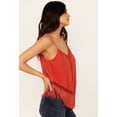 thumbnail image 2 of Idyllwind Women's Briarwick Jacquard Print Fringe And Lace Tank Top Dark Orange Large  US, 2 of 4