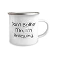thumbnail image 2 of Inspirational Antiquing 12oz Camper Mug, Don't Bother Me, I'm Antiquing, Inspirational For Friends From Friends, Affordable antiquing gifts, Inexpensive antiquing gifts, Discounted antiquing gifts,, 2 of 2