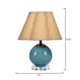 thumbnail image 3 of Jamie Young Co Dottie Blown Glass Table Lamp with Raffia Shade Blue, 3 of 4