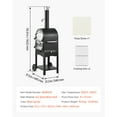 thumbnail image 4 of VEVOR Outdoor Pizza Oven, 12" Pellet Fire Ovens, 2-Layer Pizza Oven Wood Fired, Wood Burning Outdoor Pizza-Oven with 2 Removable Wheels, 1000℉ Max Temperature Fired Pizza-Maker Ovens for Barbecue, 4 of 9