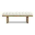thumbnail image 2 of Jennifer Taylor Home Bella 52" Upholstered Modern Accent Bench, Ivory White Boucle, 2 of 9