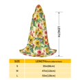 thumbnail image 2 of Honeii Sunflower Cornflower Poppy Print Poncho Cape, Cloak Coat, Snuggly Hooded Wearable Blanket, Hooded Cape For Teenagers,Halloween Costumes-Large, 2 of 7