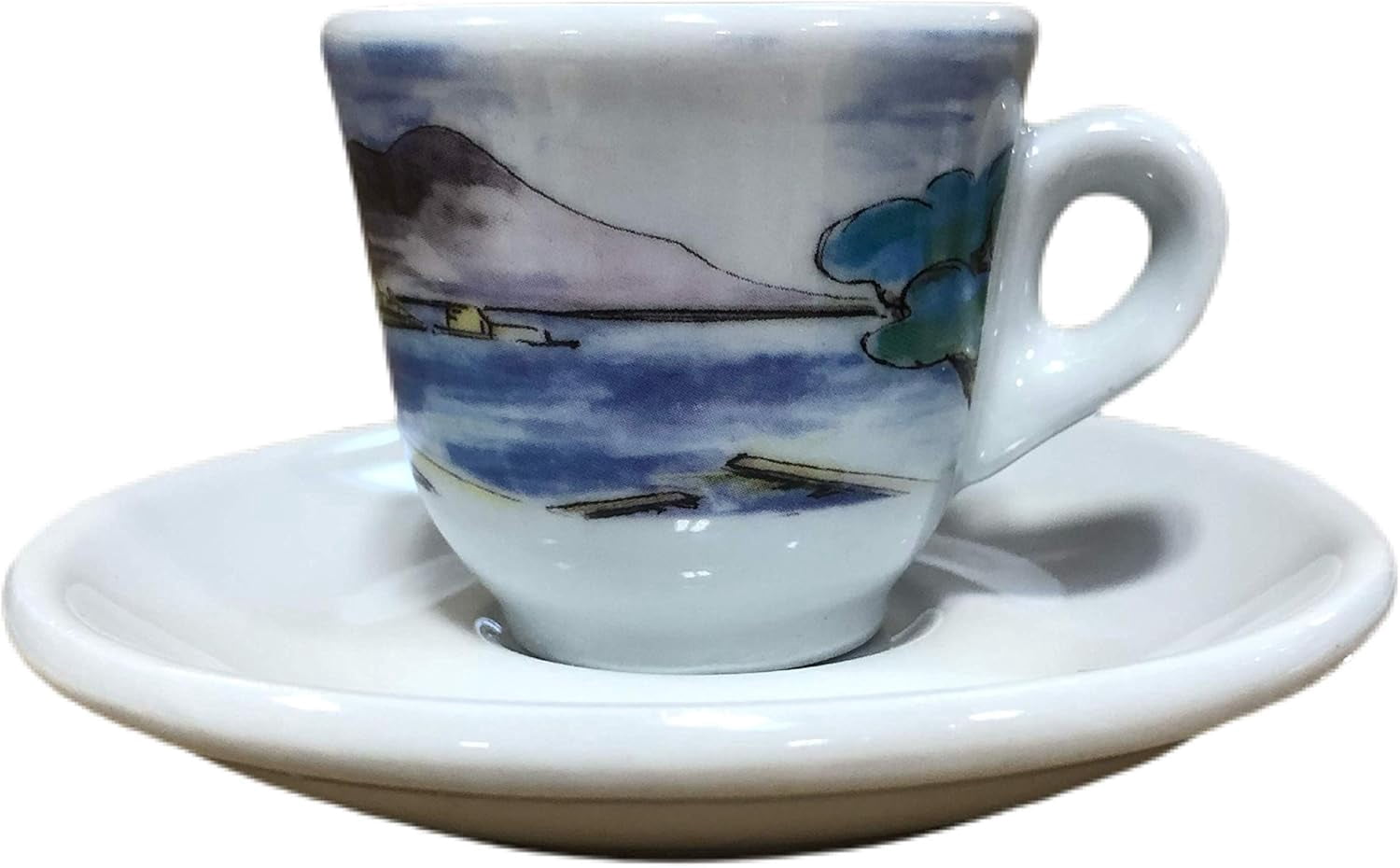 Nuova Point NPGEI Genova White Italian Cities 6-piece Espresso Cup & Saucer Set