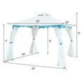 thumbnail image 2 of Costway 2 Tier 10'x10' Patio Gazebo Canopy Tent Steel Frame Shelter Awning W/Side Walls, 2 of 11