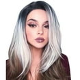 thumbnail image 7 of WXLCISI Long Wavy Ombre White to Brown Wigs for Women Synthetic Hair Heat Resistant Ombre Wig for Daily Party Use-21Inches, 7 of 7