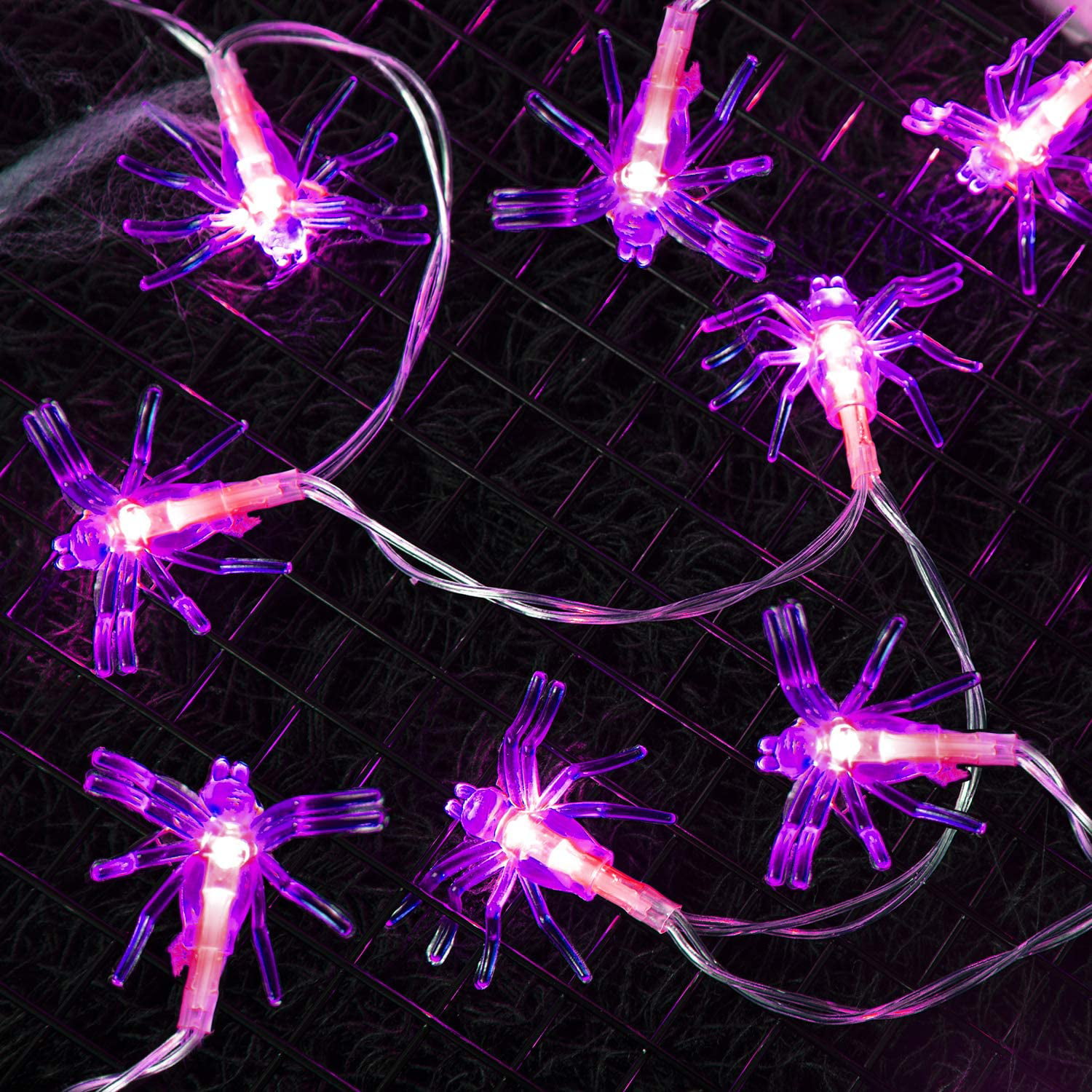 show original title Details about   Halloween LED Fairy Lights 20 Spiders/Decorative lighting for interior and exterior/PART 