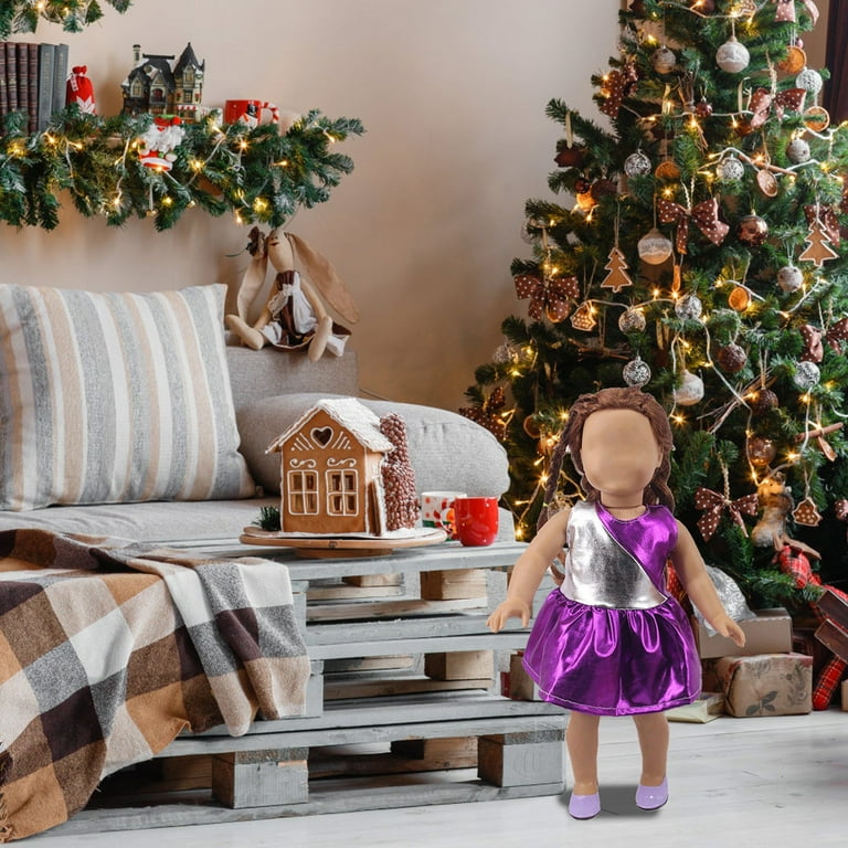 Gqtwoy 18 Inch Doll Clothes Christmas Dress, Glossy Doll Outfit, Holiday  Dress Up Costume, Unique Design for 18 Inch Dolls, Perfect Gift for Ages 3  to ...