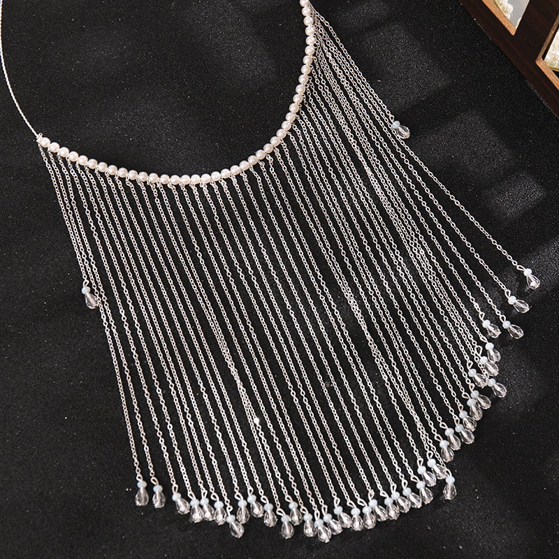 Pearl Tassel Veils Elegant Hanfu Accessories Chinese Style Cover Face Jewelry