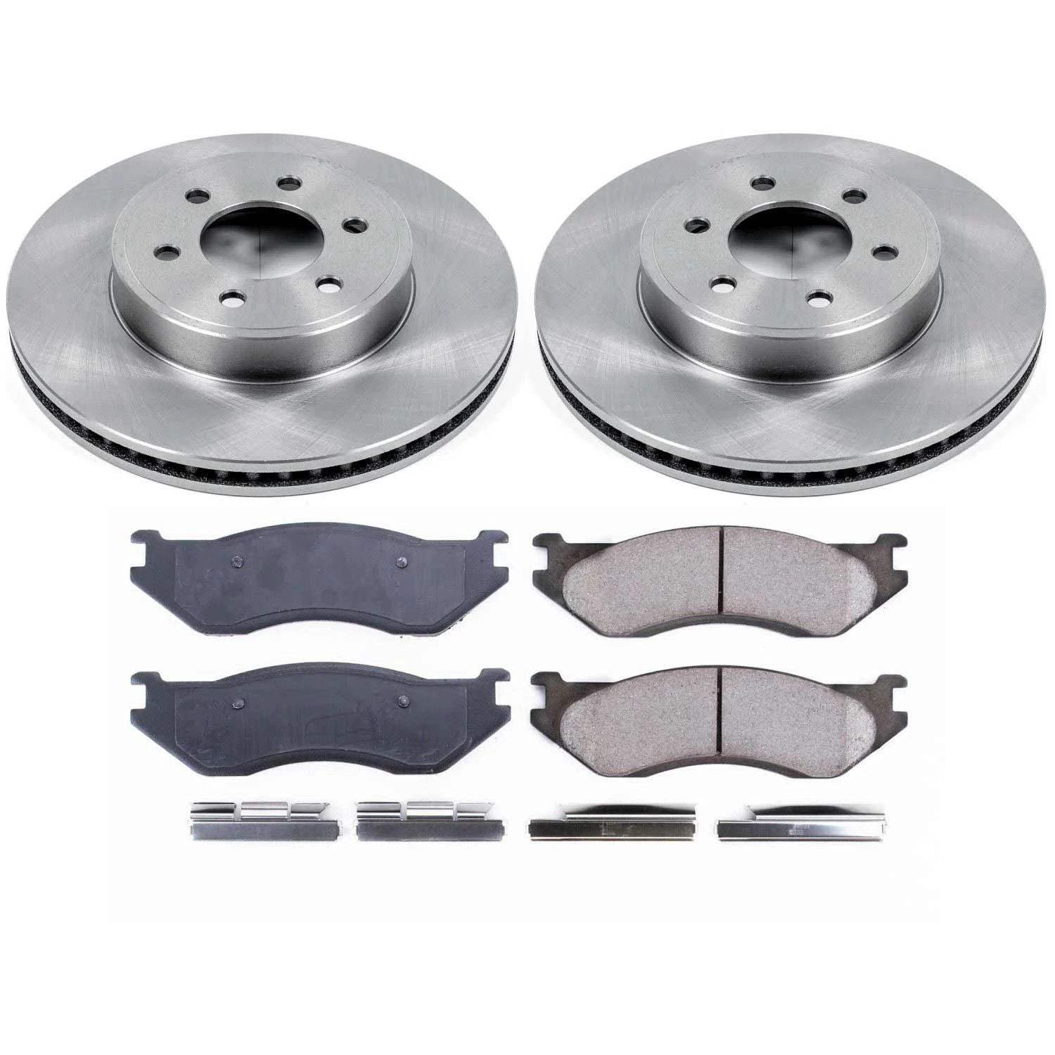Power Stop Front Stock Replacement Brake Pad and Rotor Kit KOE2178