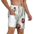 thumbnail image 3 of Goofa Watercolor Ladybug Printed Men's Swim Trunks Board Shorts Quick Dry Mens Swimming Trunks with Compression Liner,Breathable Fit Hawaii Beach Shorts-Medium, 3 of 9