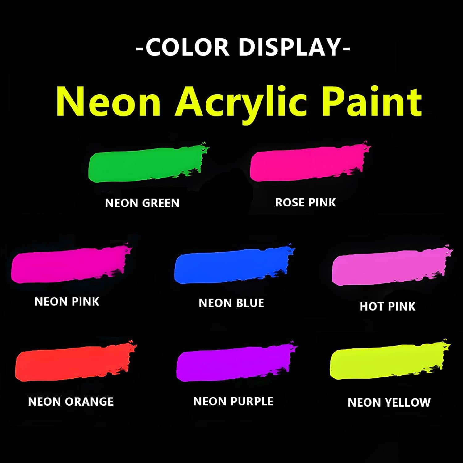 GOODTAKE Neon Acrylic Paint | 17.5 oz Bottles | Student Neon Colors Acrylics Painting | Non-Toxic | Neon Pink Paints for Canvas, Paper, Rocks| Art & Craft Paints for Artists (Hot Pink, 17.5 Fl Oz)