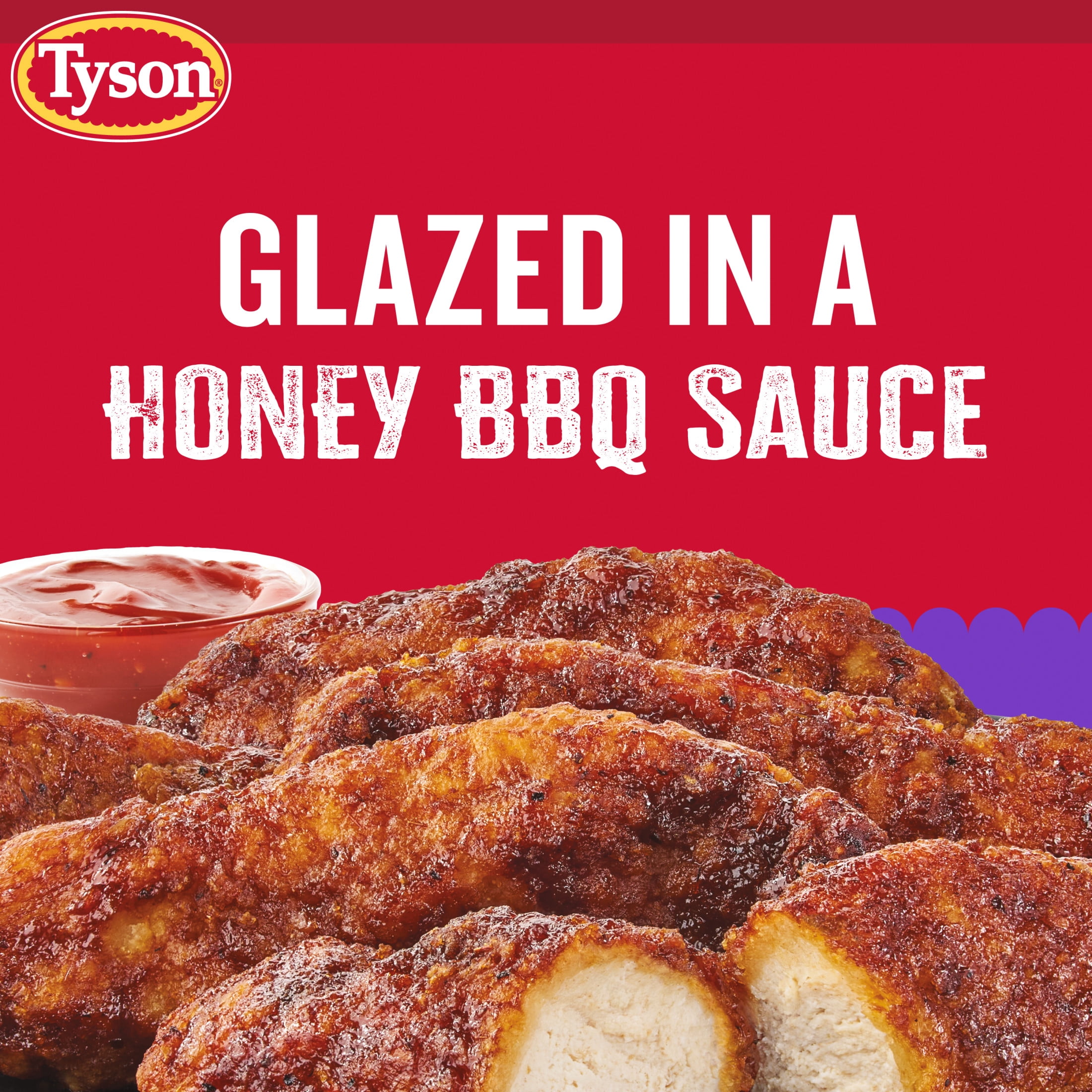 Tyson Honey BBQ Flavored Chicken Strips, 25 oz (Frozen, Fully Cooked)